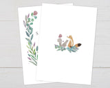 Woodland Watercolor Animals Invitation - goprintplus