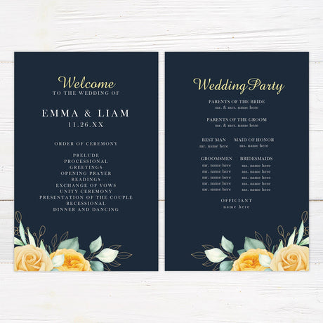 Yellow Floral Classic Invitation - goprintplus