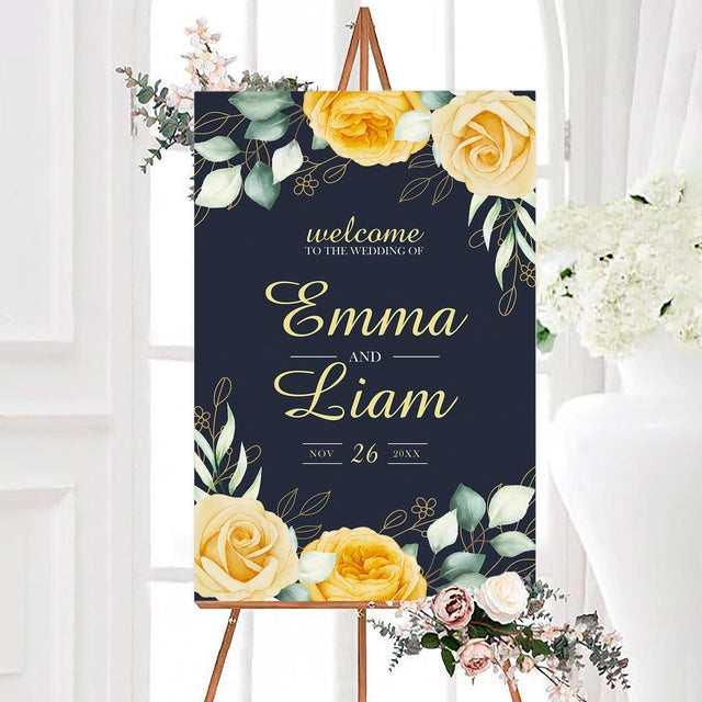 Yellow Floral Classic Sign - goprintplus