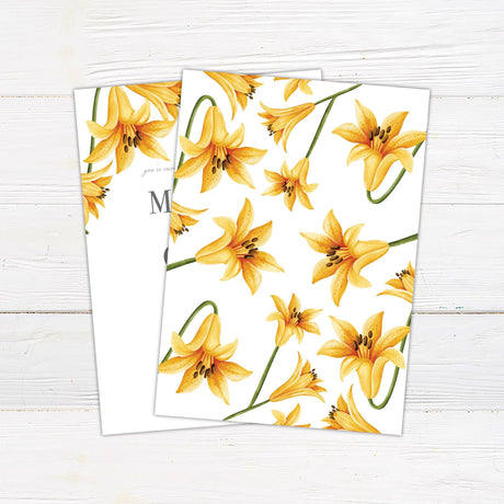Yellow Lilies Invitation - goprintplus