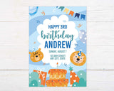 Zoo Animal Boy Invitation - goprintplus