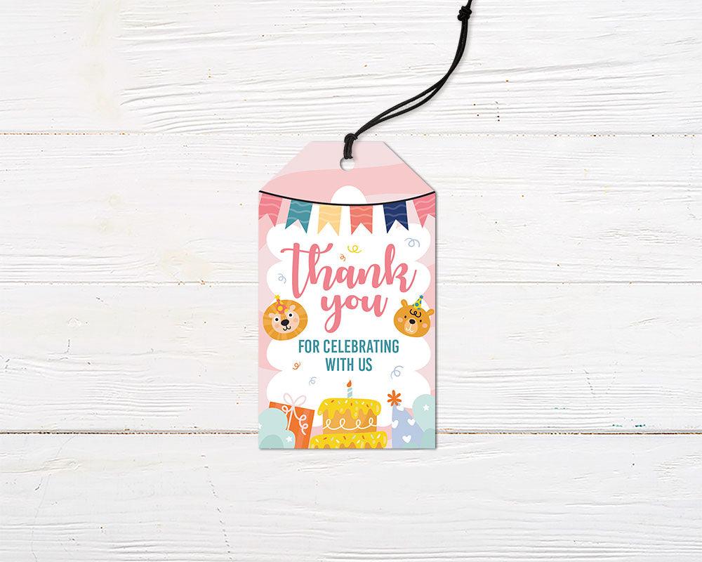 Zoo Animal Girl Favor Tag - goprintplus