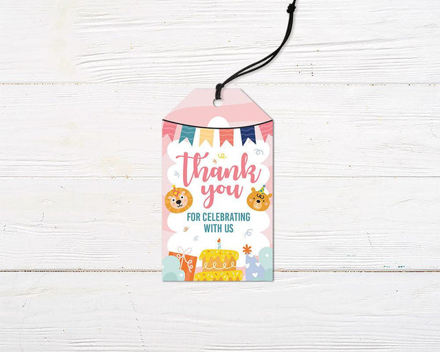 Zoo Animal Girl Favor Tag - goprintplus