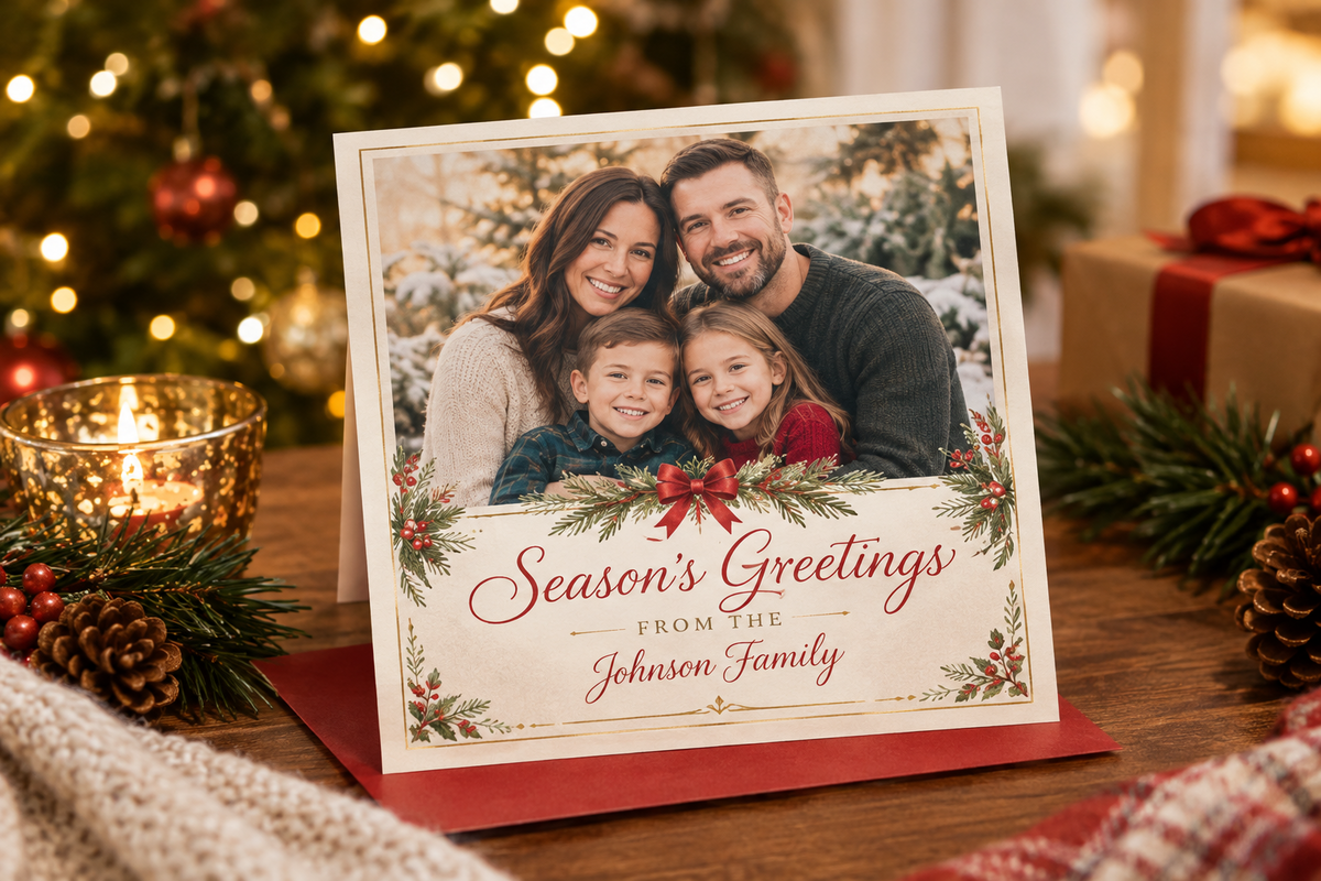 Upload Your Print Ready Art Holiday Cards