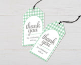 green Gingham Shower - goprintplus