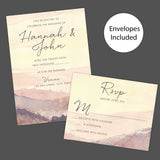 Sunset Landscape Wedding Invitation, Formal Wedding Invitation, Scenic Invitation, Nature Invitation, Printed Wedding Invitations