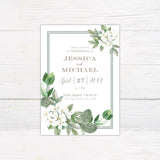 Southern Belle Wedding Invitation, Formal Wedding Invitation, Floral Invitation, Botanical Invitation, Printed Wedding Invitations