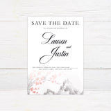 Serene Mountainside Wedding Invitation, Formal Wedding Invitation, Scenic Invitation, Nature Invitation, Printed Wedding Invitations