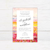 Radiant Meadow Wedding Invitation, Formal Wedding Invitation, Scenic Invitation, Nature Invitation, Printed Wedding Invitations