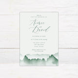 Misty Mountain Wedding Invitation, Formal Wedding Invitation, Scenic Invitation, Nature Invitation, Printed Wedding Invitations